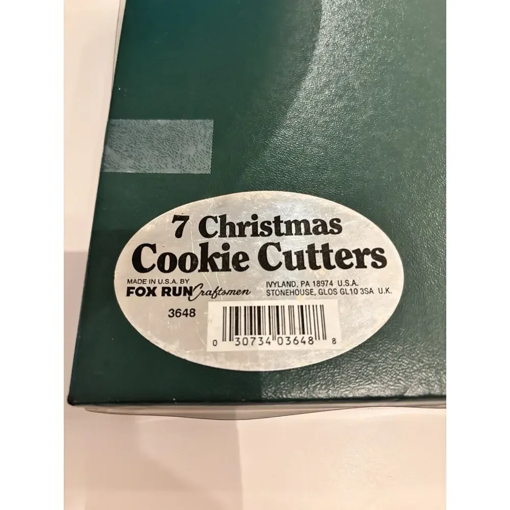 New Cookie Cutters Christmas, Fox Run Craftsmen, Made in The USA, 7 Cutters